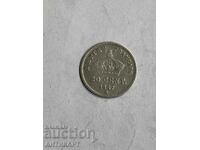 сребърна монета 20 сантима 1867 ВВ Франция сребро