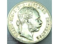 Austria 1 Florin 1881 Franz Joseph Patină de argint