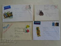 Four envelopes traveled to Germany