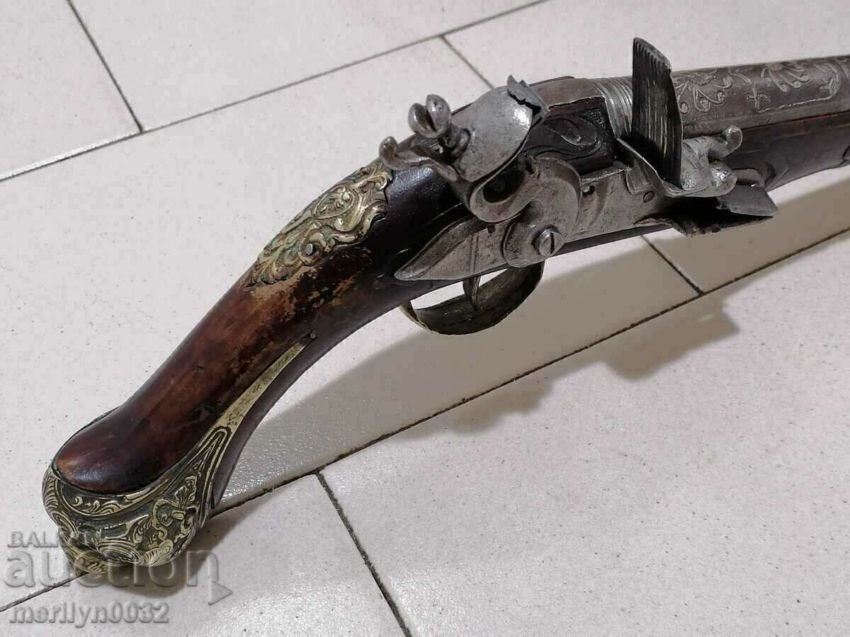 Pistov otoman Flint Pishtov de 50 cm cu crampoane de argint - 6