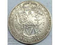 Великобритания 1 флорин 2 шилинга 1895  28мм 11,26г сребро