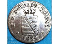 Saxony 2 new groschen 20 pfennig 1856 Germany silver