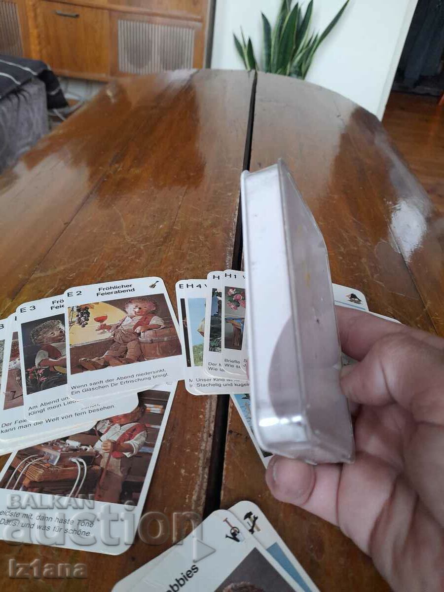 Old children's playing cards Hedgehogs - 7 Old children's playing cards Hedgehogs - 7