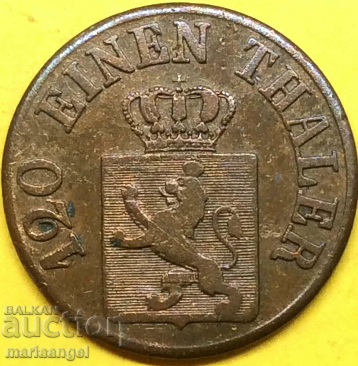 1/120 thaler 3 heller 1851 Hesse Germania - destul de rar