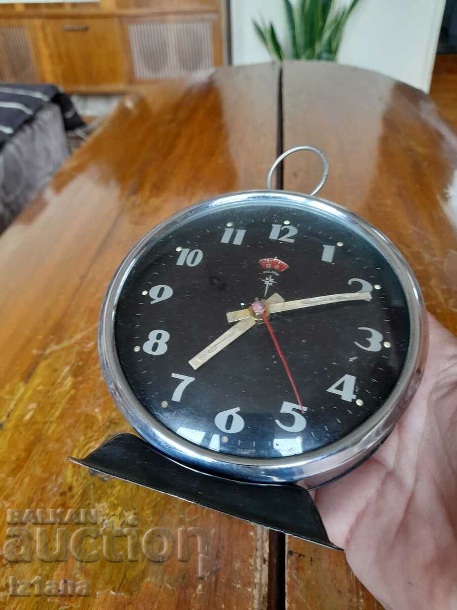 Δημοπρασία Παλιό επιτραπέζιο ρολόι, ξυπνητήρι Polaris Δημοπρασία Παλιό επιτραπέζιο ρολόι, ξυπνητήρι Polaris