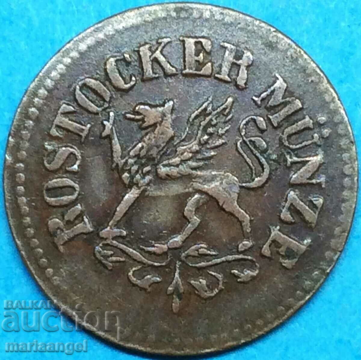 3 pfennig 1864 Germany Rostock