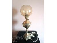 Great Silver Plated Old Night Lamp