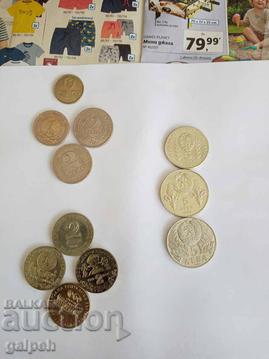 BULGARIA - LOT OF COMMEMORATIVE COINS - 11 PCS. - 80 BGN