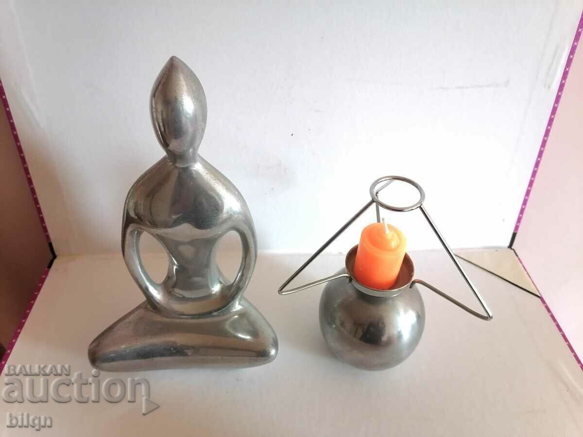 Great Set of Metal Plastics and Candlestick with price 49.98 BGN | € 25.55 Great Set of Metal Plastics and Candlestick with price 49.98 BGN | € 25.55