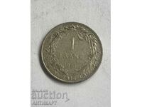 ασημένιο νόμισμα 1 φράγκου Βέλγιο 1911 ασήμι