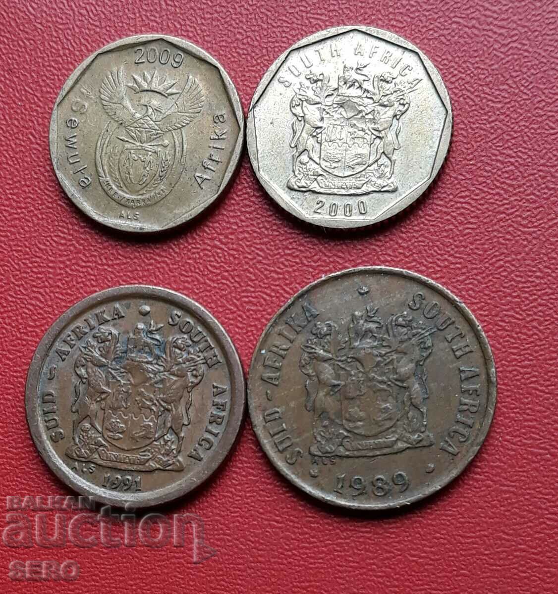 South Africa-lot 4 coins
