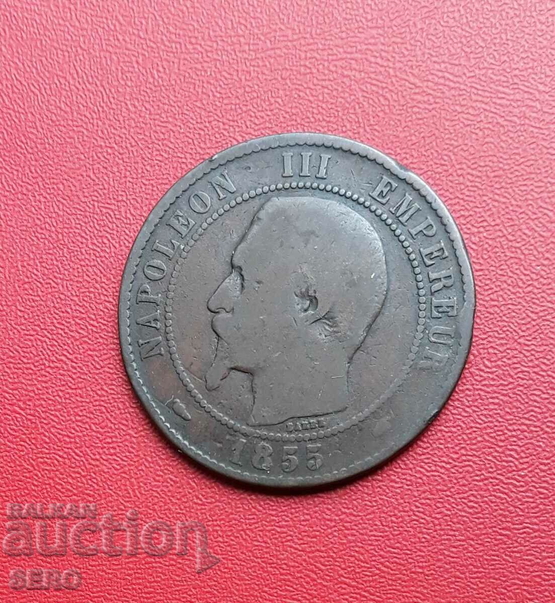 Franța-10 cenți 1855 A-Paris