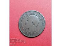 Франция-10 цента 1855 А-Париж