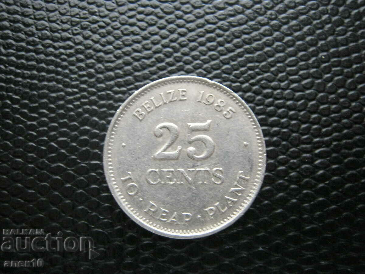 Belize 25 de cenți 1985
