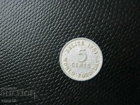 Belize 5 cents 1981