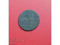 Германия-Пусия-1 пфениг 1836 D-Дюселдолф-рядка монетарница