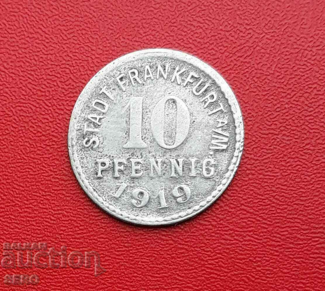 Γερμανία-Έσση-Φρανκφούρτη στο Main-10 Pfennig 1919