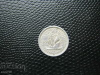 Ex. Statele Caraibe 10 Cent 1962