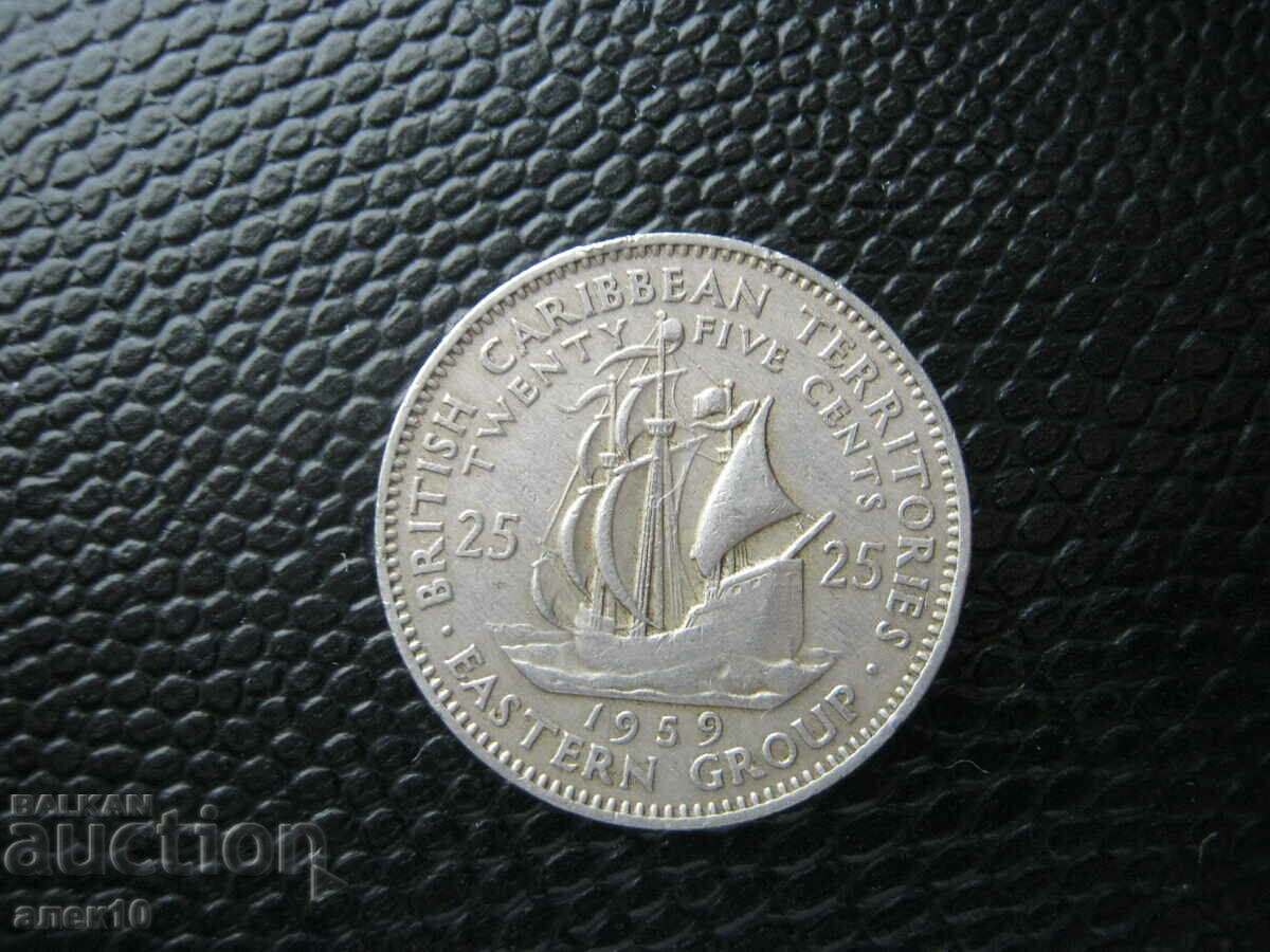 Изт. Карибски  щати  25  цент   1959