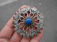 OLD SILVER PLATED BROOCH PENDANT