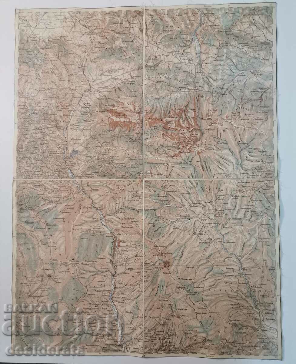 Old Austrian military map of Jumaya with price 100.00 BGN | € 51.13 Old Austrian military map of Jumaya with price 100.00 BGN | € 51.13