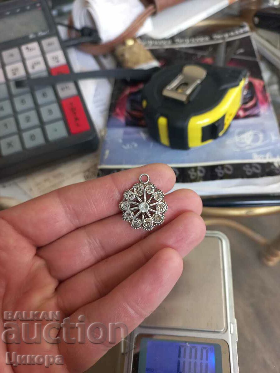 OLD SILVER JEWELRY FILIGREE BROOCH with price 50.00 BGN | € 25.56