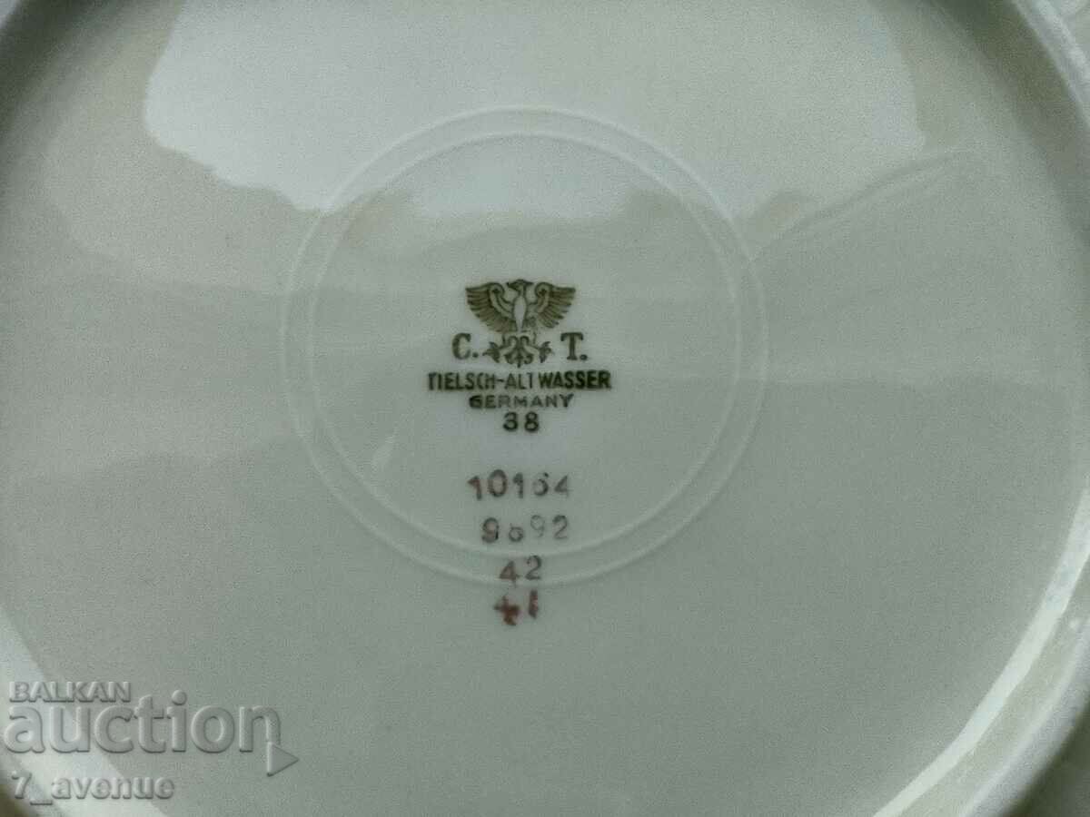 Old porcelain dessert service, 6+1, Altwasser, 16.05.24 - 6 Old porcelain dessert service, 6+1, Altwasser, 16.05.24 - 6