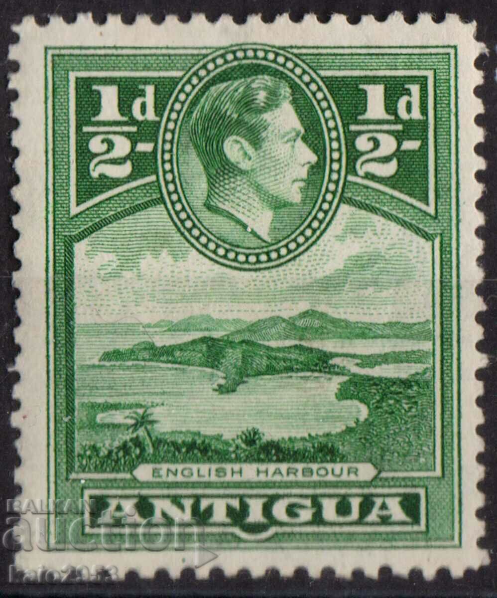 GB/Antigua-1938-KG VI-овал+изгледи,MLH