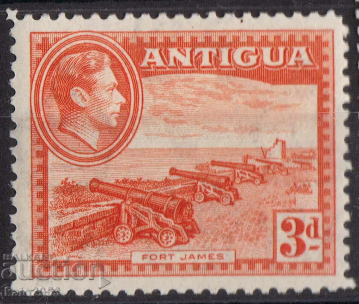 GB/Antigua-1938-KG VI-oval+views,MNH