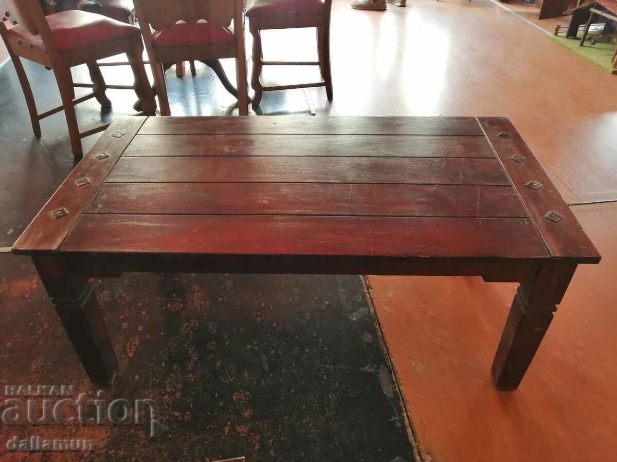 old solid wood coffee table