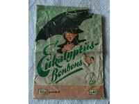 EUKALYPTUS BONBONS DRESDEN CHOCOLATE FACTORY GERMANY WRAPPER