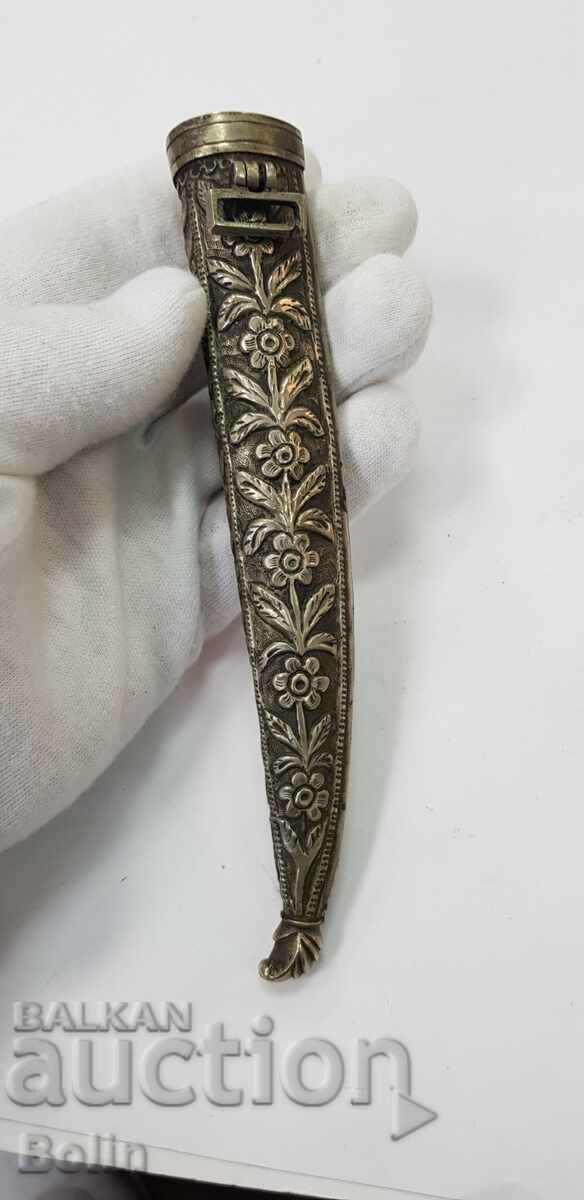 A rare forged Renaissance can of knife, karakulak, scimitar 19th century. - 5