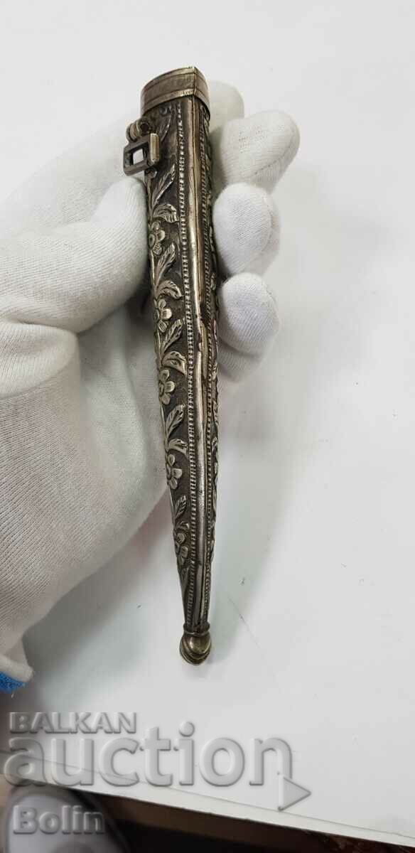 A rare forged Renaissance can of knife, karakulak, scimitar 19th century. - 7