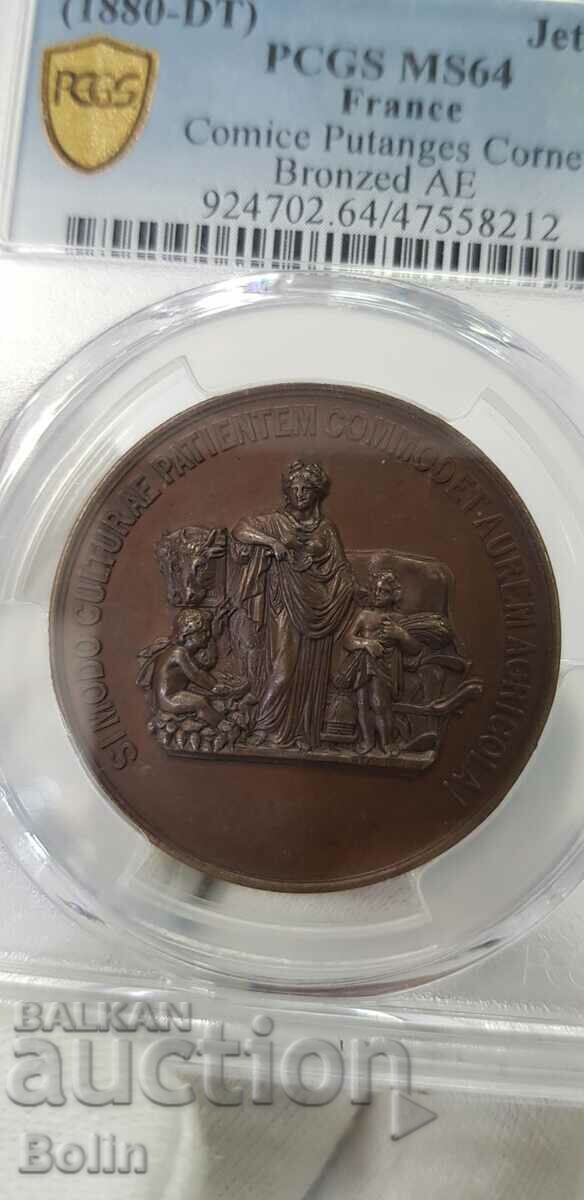 Livrarea MS 64 - Medalia Franceză de bronz - Agricol - 1880 Livrarea MS 64 - Medalia Franceză de bronz - Agricol - 1880