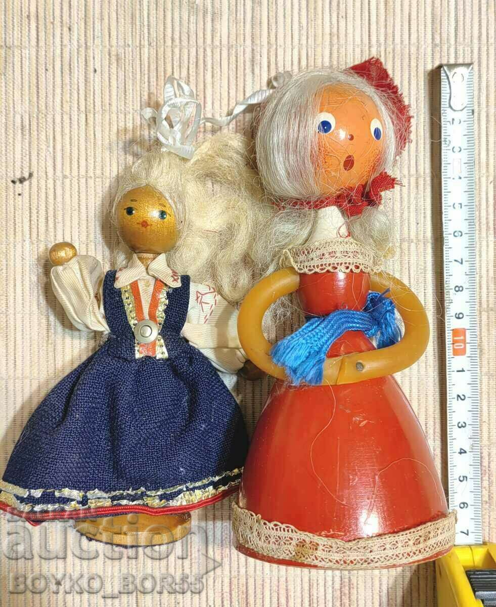 Două păpuși poloneze vintage Soc originale din anii 1970