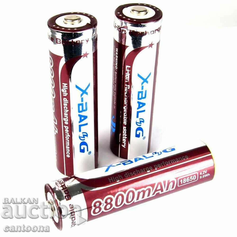 Επαναφορτιζόμενη μπαταρία X-Ballog 18650 4,2 V 9,6 Wh