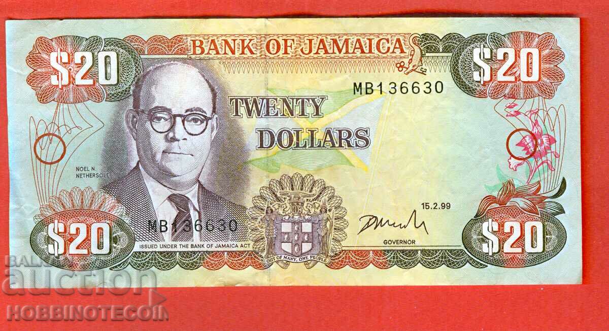 ЯМАЙКА JAMAICA 20 $ емисия issue 1999