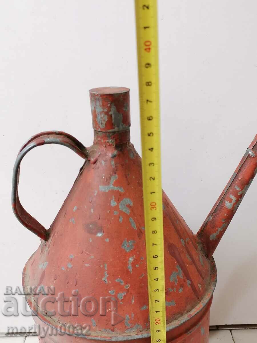 Delivery of Old WW2 metal watering can galvanized fuel tube bucket pot Delivery of Old WW2 metal watering can galvanized fuel tube bucket pot