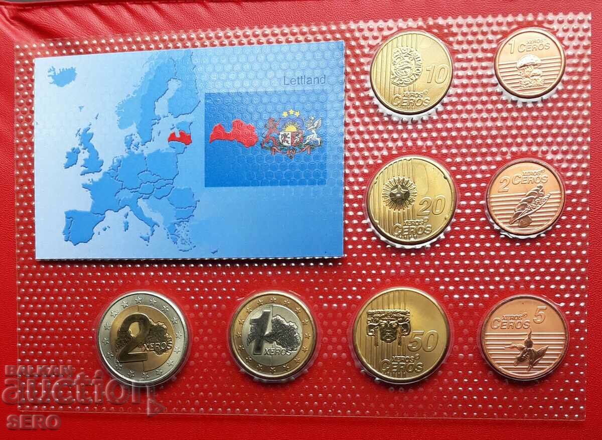 Letonia SET de 8 monede euro dovada 2006