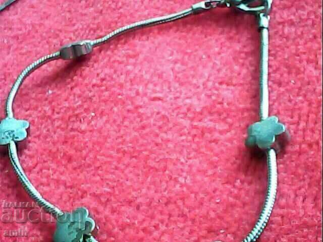 Auction  old beautiful necklace bracelet silver plated