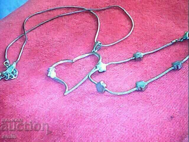 old beautiful necklace bracelet silver plated - 5