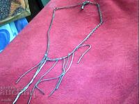 old beautiful silver plated necklace
