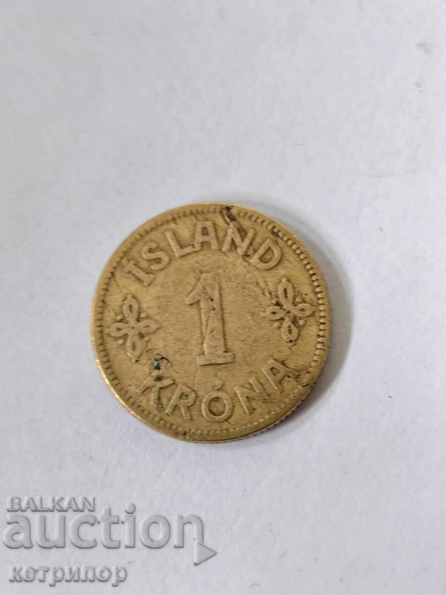 1 kroner Iceland 1925