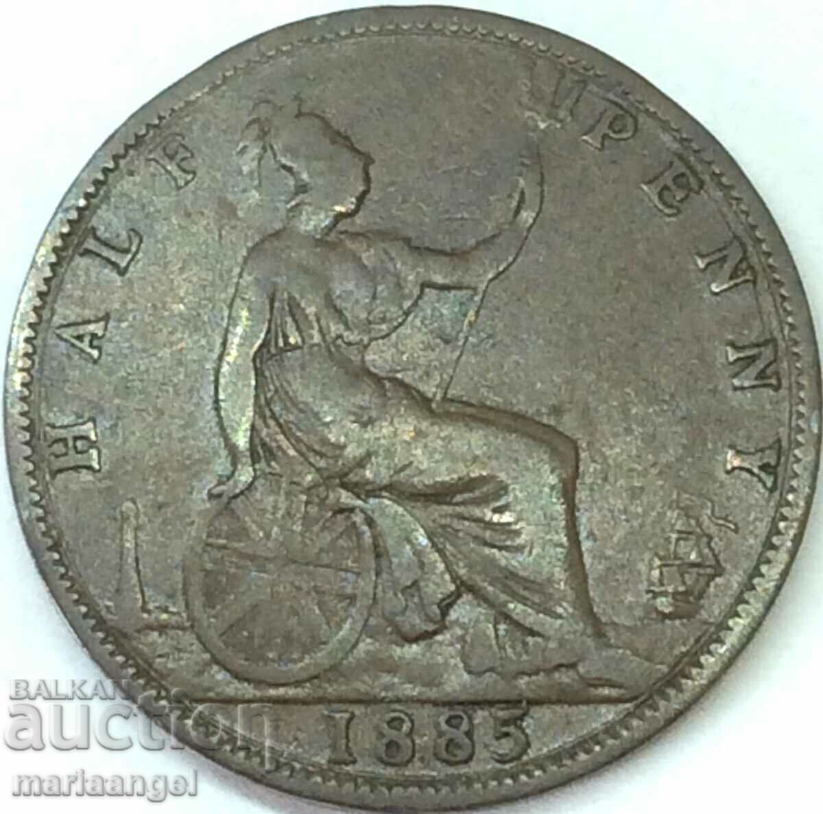 Marea Britanie 1/2 Penny 1885 Victoria 25mm Bronz