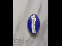 Badge - Mother with child - enamel