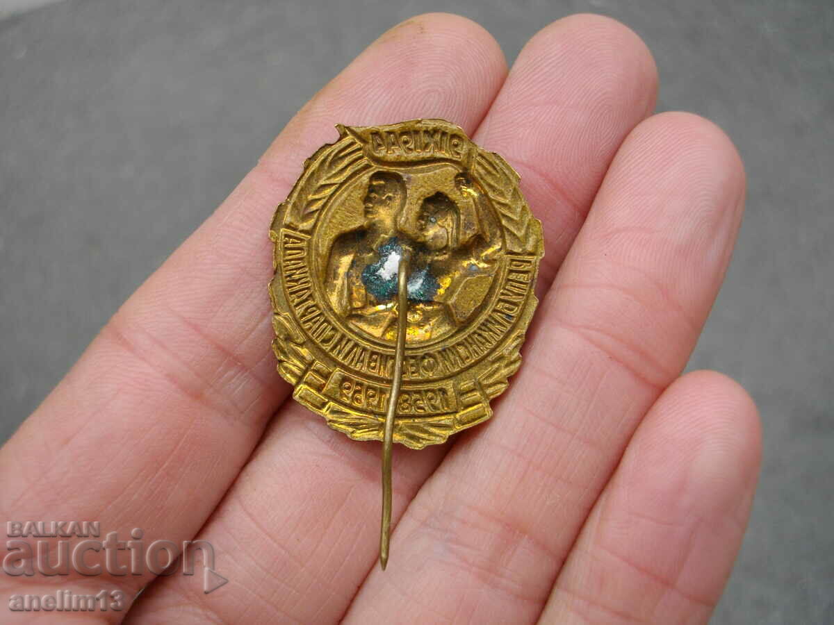 Auction BADGE 1958-1959 REPUBLICAN FESTIVAL BRONZE ENAMEL Auction BADGE 1958-1959 REPUBLICAN FESTIVAL BRONZE ENAMEL