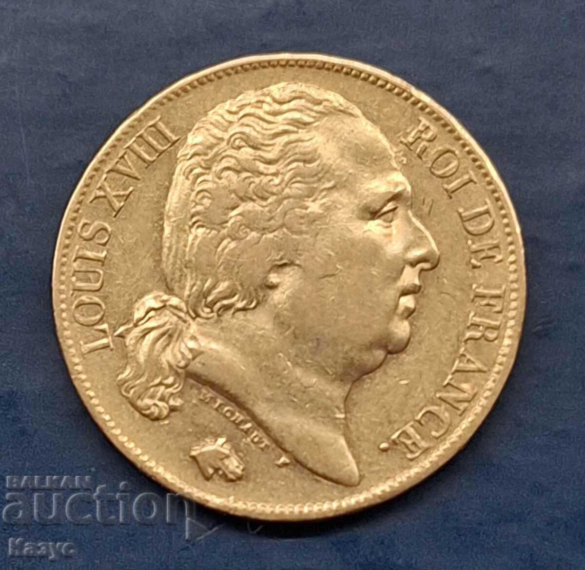 20 Francs Louis 18th 1824