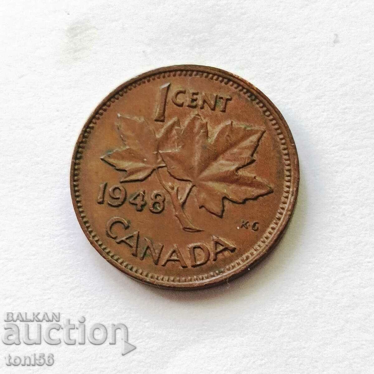 Канада 1 цент 1948
