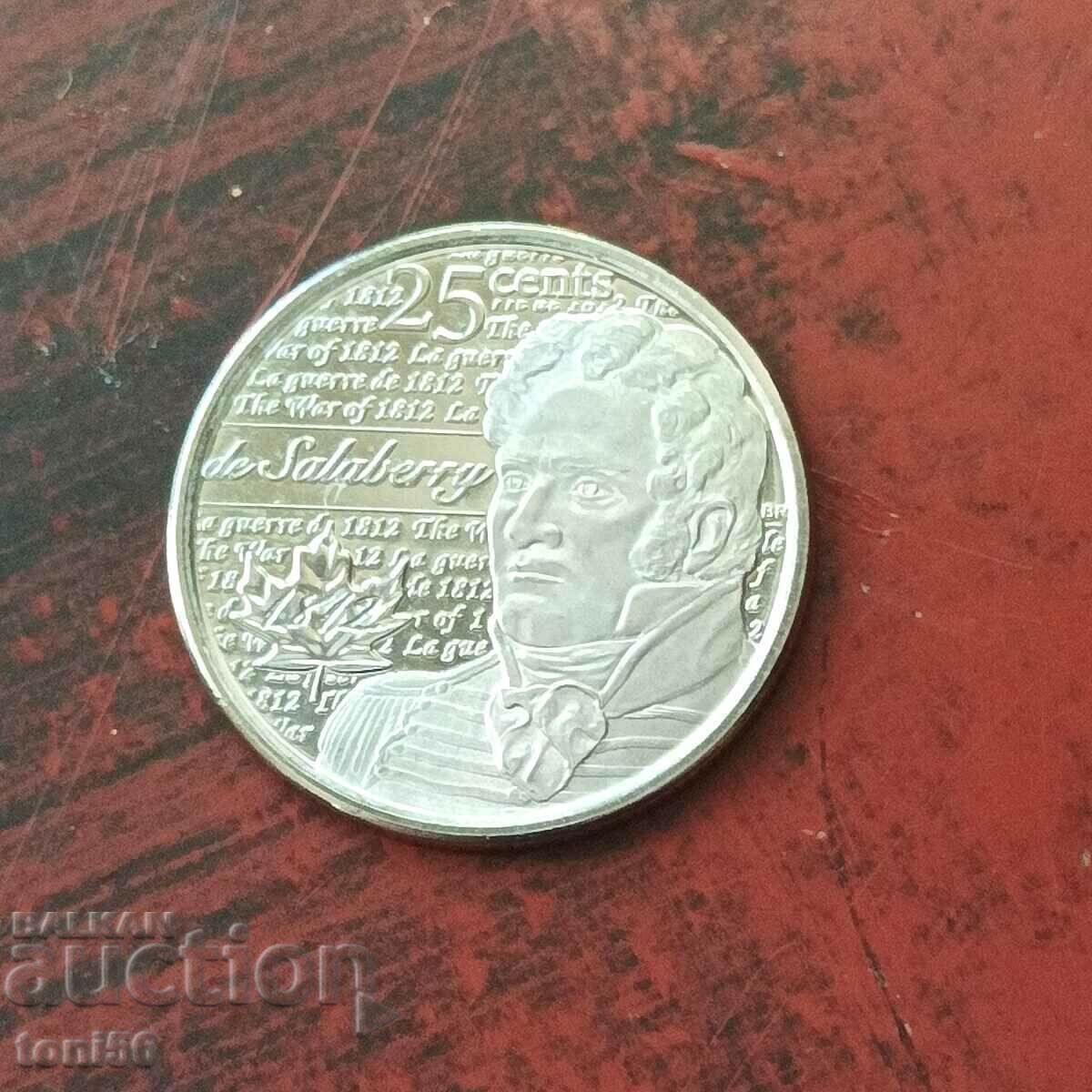 Canada 25 cents 2013 UNC - Heroes of the War of 1812