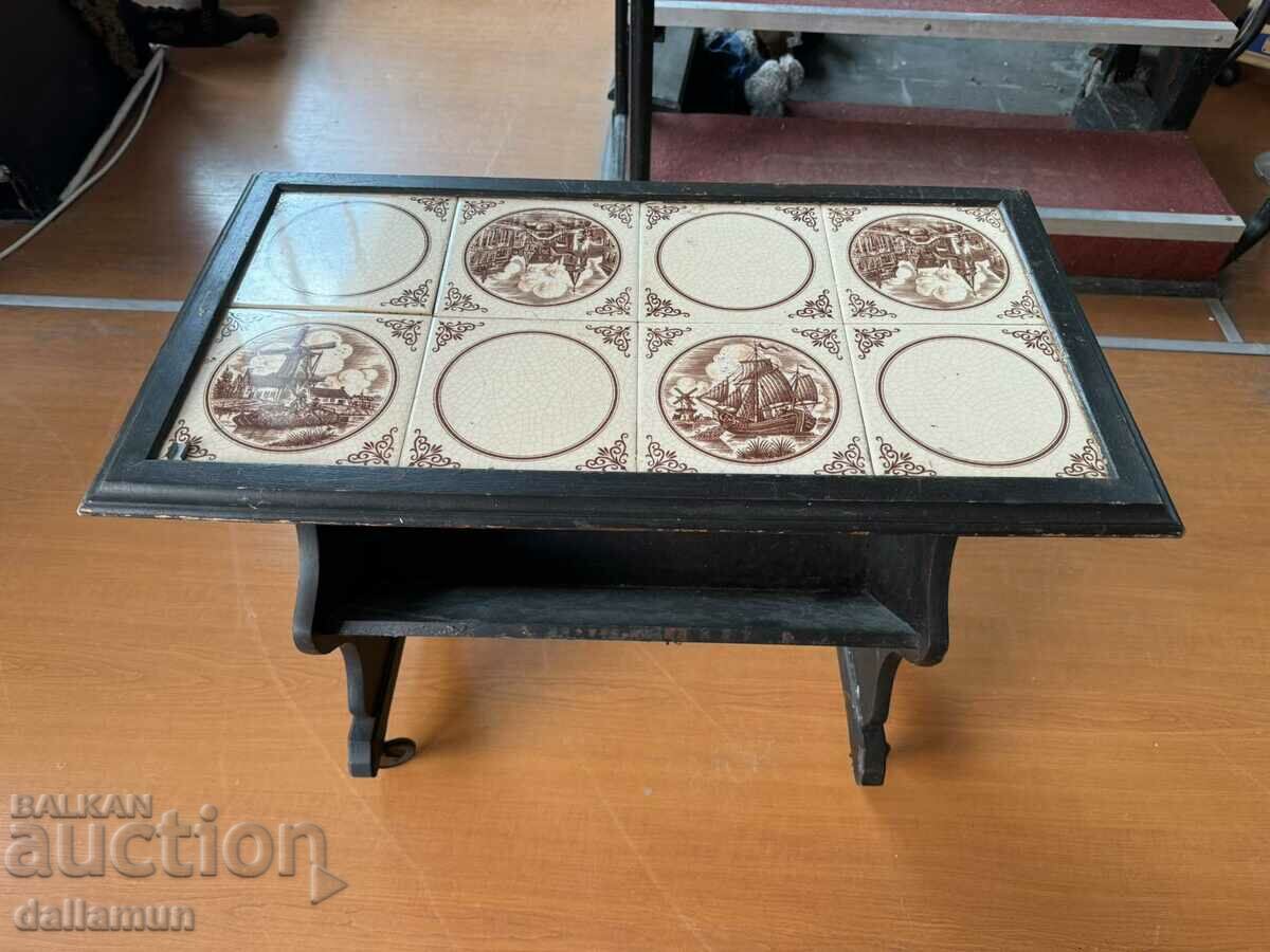 Old wooden serving table